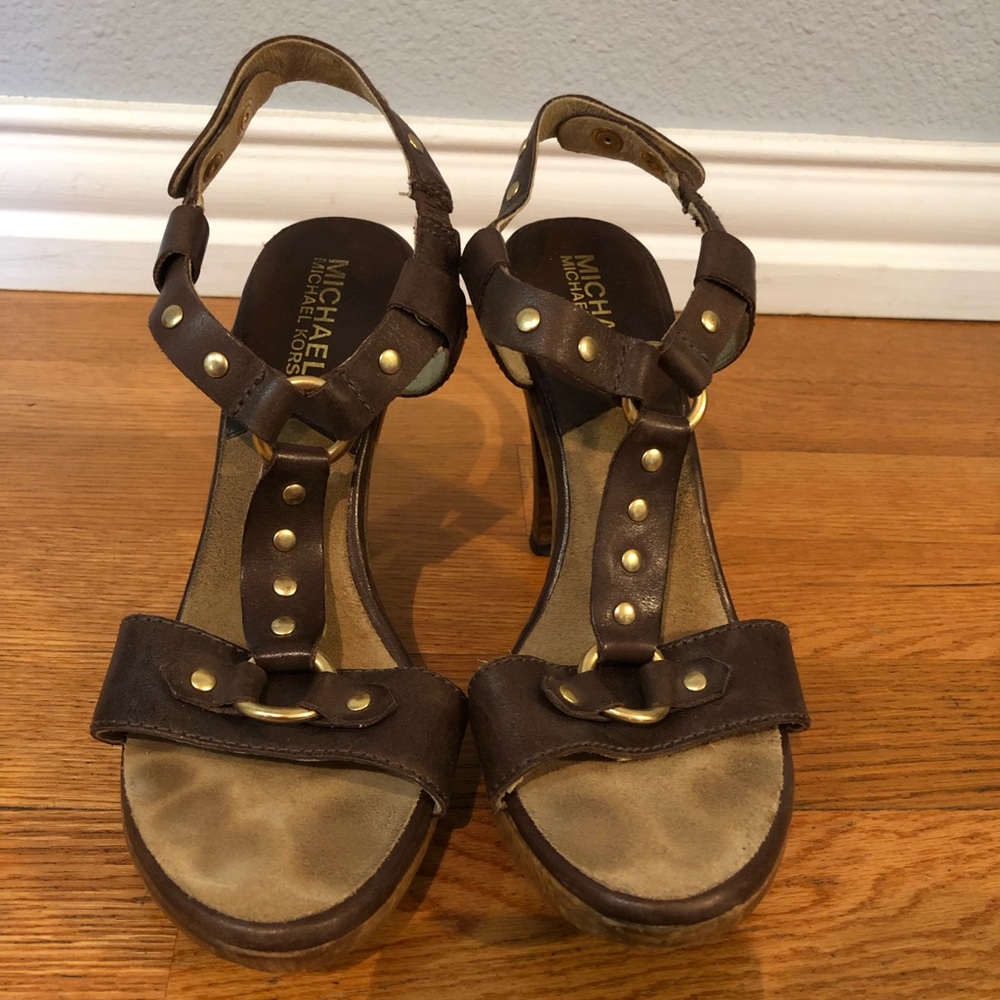 Michael Kors Brown High Heel Sandals GUC